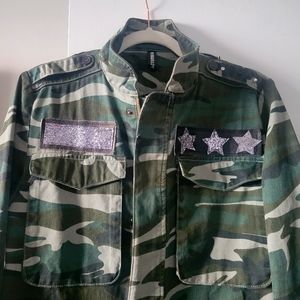 Camo Disturbia military Jacket